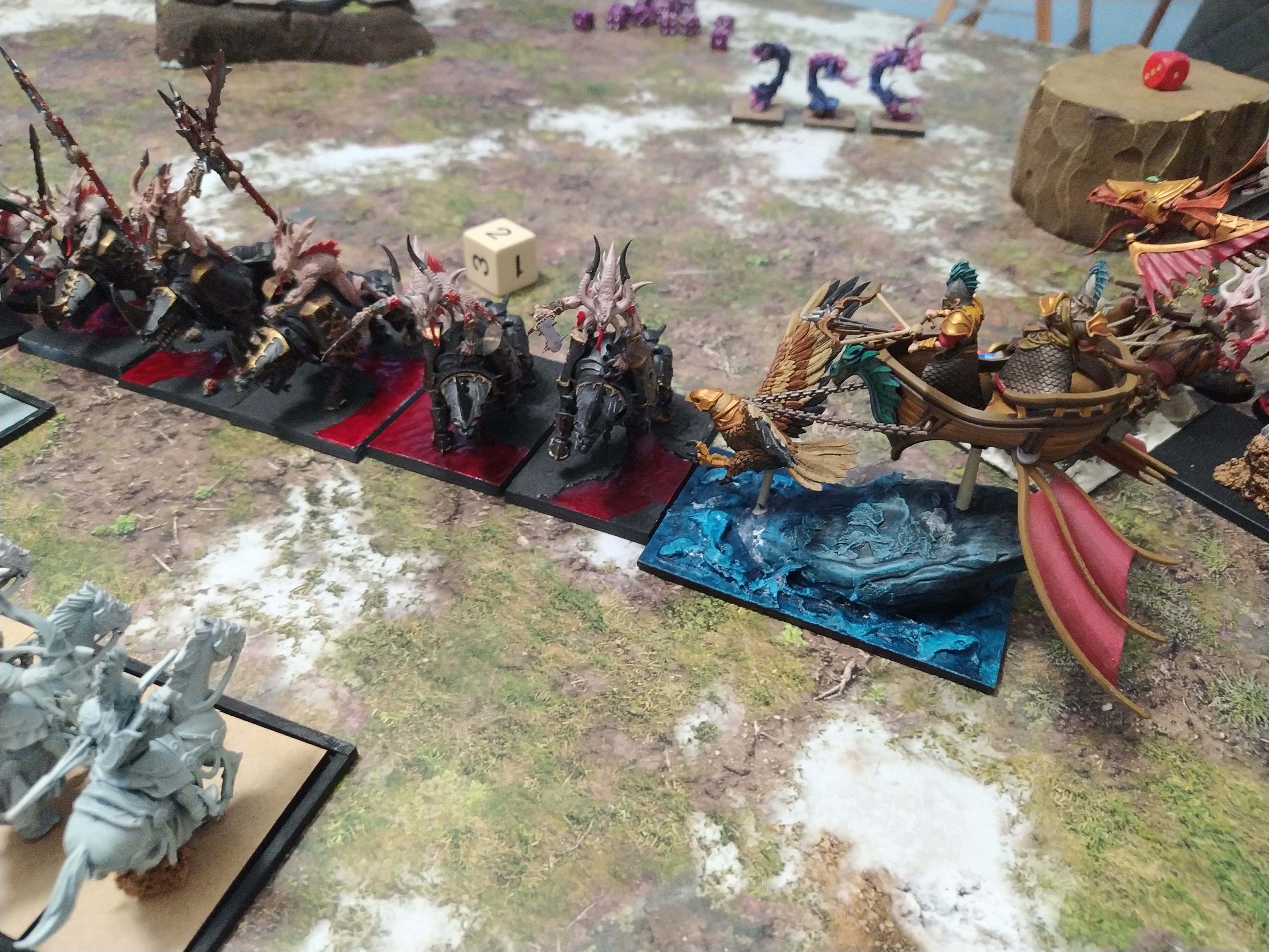 Round 2: High Elf Realms vs Daemons of Chaos (Warhammer: The Old World) — High Elves vs Deamons of Chaos Renegade