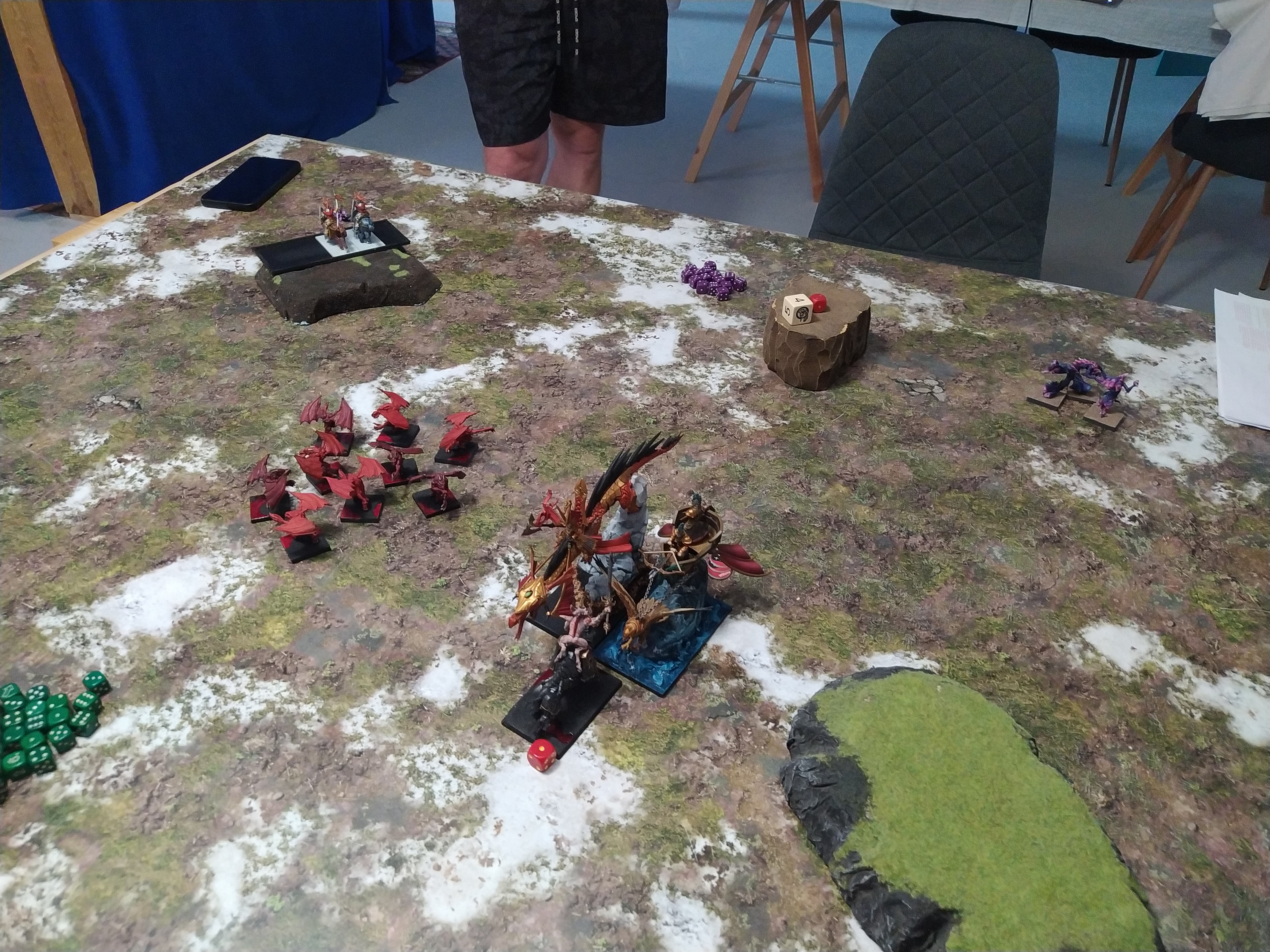 Round 4: High Elf Realms vs Daemons of Chaos (Warhammer: The Old World) — High Elves vs Deamons of Chaos Renegade