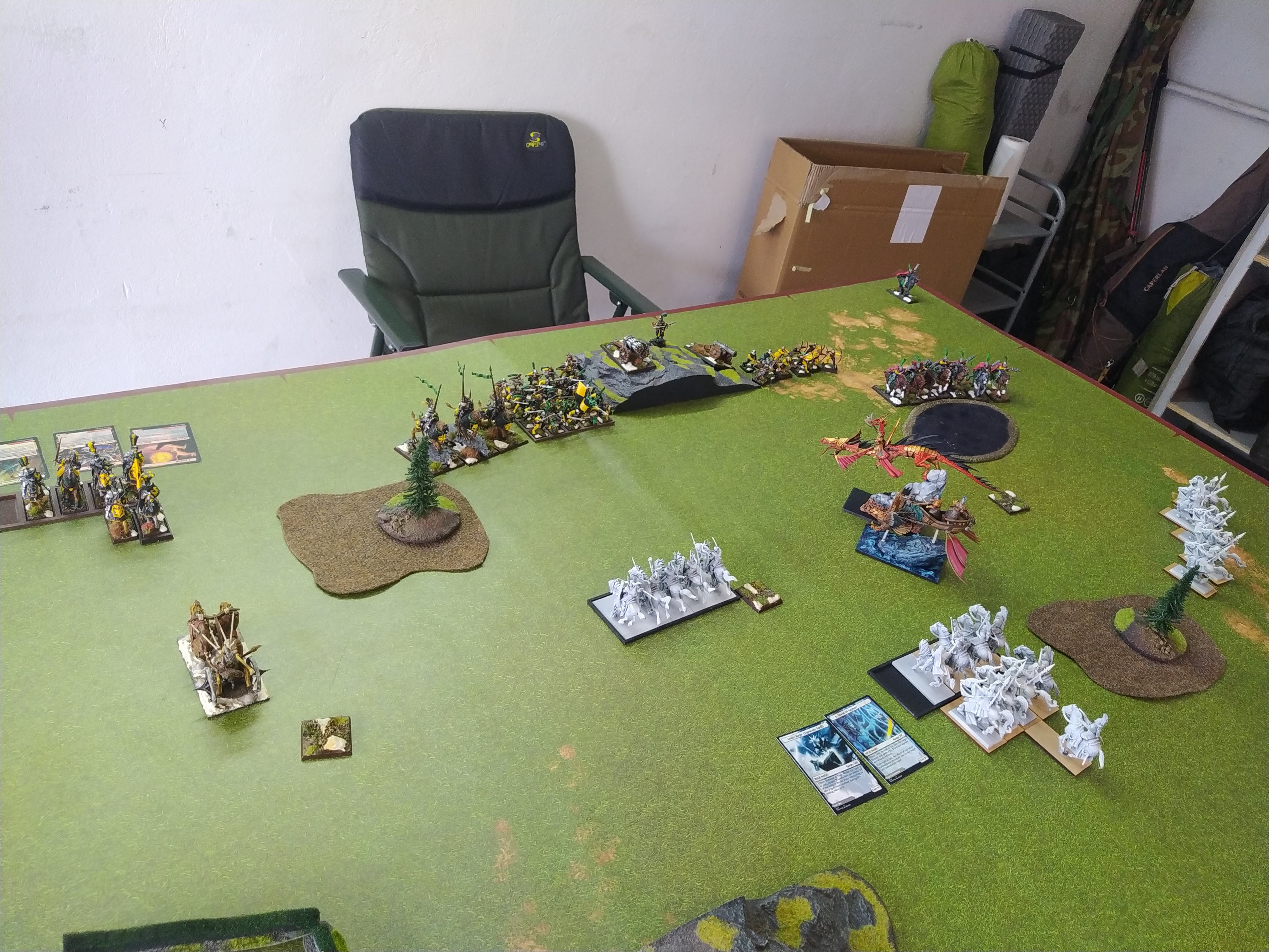 Battle report: High Elf Realms vs Empire of Man (Warhammer: The Old World) — High elves vs imperium w garażu :)