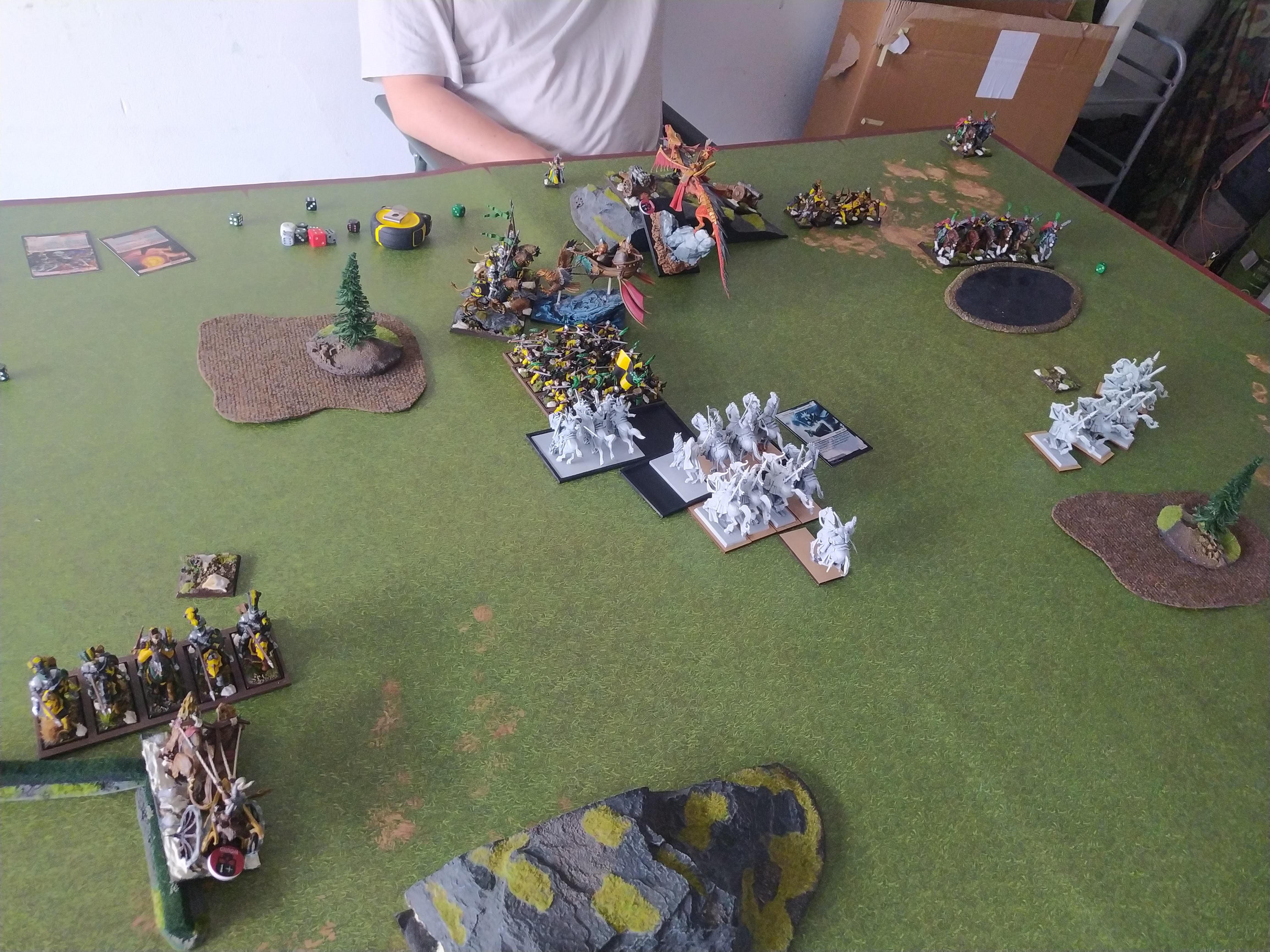 Round 2: High Elf Realms vs Empire of Man (Warhammer: The Old World) — High elves vs imperium w garażu :)