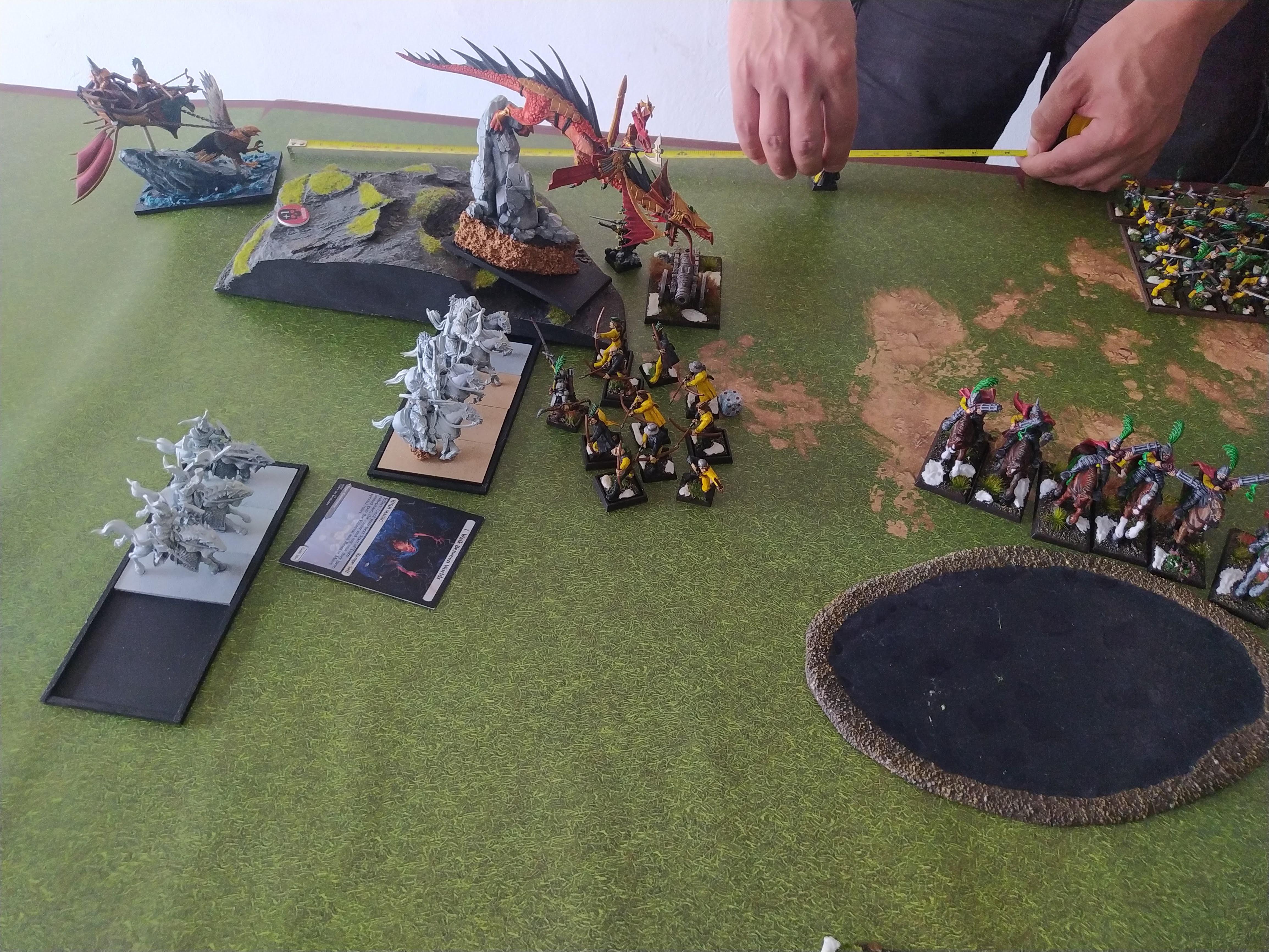 Round 3: High Elf Realms vs Empire of Man (Warhammer: The Old World) — High elves vs imperium w garażu :)