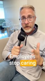 Instagram Reel by @robertlbarber, published May 28, 2026. Employees stop caring when nothing changes. Employees rarely stop caring suddenly. Usually it happens…