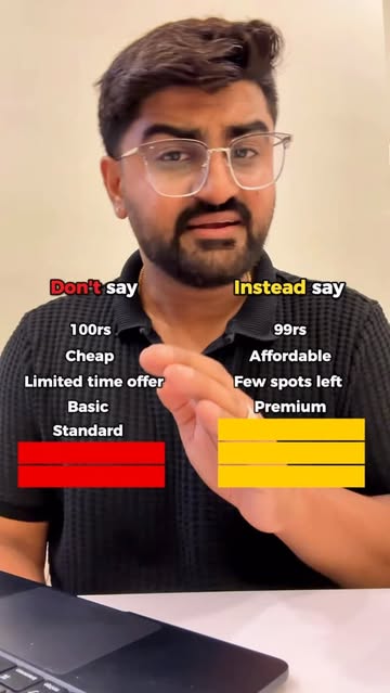 Instagram Reel by @rajat.marketing, published May 16, 2026. People don’t buy products. They buy perception, positioning & emotion. A $100 product can feel: ❌ C…
