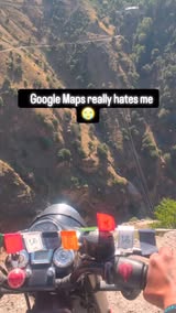 Instagram Reel by @sanju_banker_baba, published May 27, 2026. You trust Google Maps more than your survival instincts ? One side mountain… one side khayi… and…