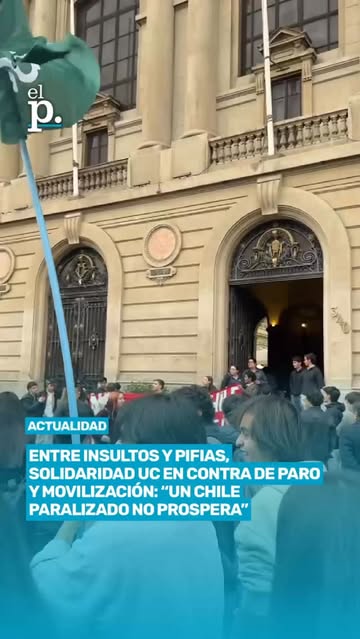 Instagram Reel by @el_puclitico, published Jun 3, 2026. [ACTUALIDAD] Tras la adhesión de la FEUC a la movilización convocada por la CONFECh, integrantes de Sol…