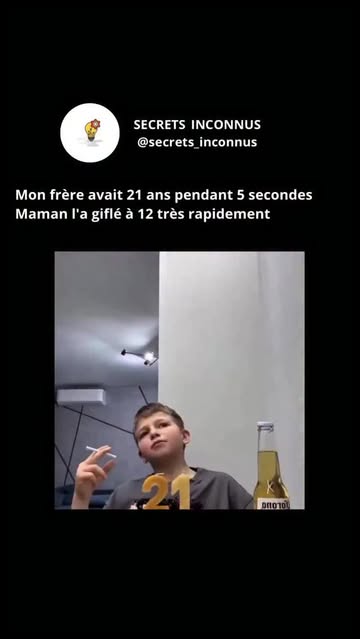 Instagram Reel by @secrets_inconnus, published Feb 21, 2026. Cette bobine de 15 secondes montre un enfant qui a essayé d’agir 21 pendant cinq secondes entières…
