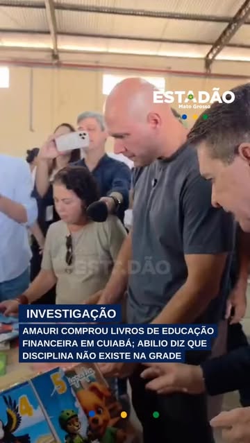 Instagram Reel by @estadaomatogrosso, published May 29, 2026. Durante visita técnica ao almoxarifado da Secretaria Municipal de Educação de Cuiabá, realizada n…