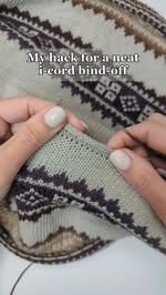 Instagram Reel by @zaneteknits, published May 25, 2026. Technically, an I-cord bind-off usually requires you to knit two stitches and then work an SSK for the…