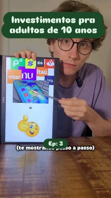 Instagram Reel by @dinheirando_oficial, published May 11, 2026. Pra aprender investir, me seguir! Ah, e me conta: qual banco você usa? #educaçãofinanceira #inv…