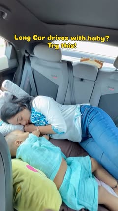 Instagram Reel by @manisha_lagishetty, published May 20, 2026. Long car drives made easier with these hacks☺️ . . [long car drives with baby, baby car bed, car…