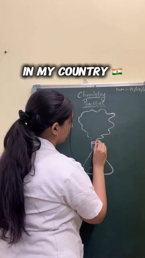 Instagram Reel by @life_with_ashma, published May 22, 2026. Science experiment in my country ???? Share with your lab partners? Sciences experiment, chemistry…
