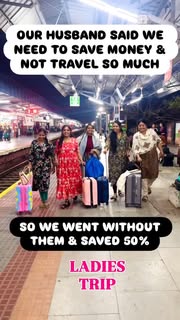 Instagram Reel by @sscouple_sandhyasrikanth, published Apr 23, 2026. Ladies Trip.. ?‍♂️??‍♀️ How is this Idea?? How many of you ladies follow this trick pls co…