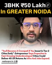 Instagram Reel by @realtorpro_official, published Jun 4, 2026. An entrepreneur believes India's biggest real estate opportunities may no longer be in Mumbai, B…