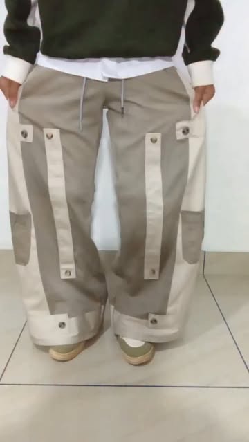 Instagram Reel by @_d_h_design_, published May 24, 2026. Upcycling cargo baggy in to a wide leg baggy jeans . . . . . . #instagram #trending #upcycling #fashio…