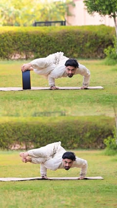 Instagram Reel by @yoga_with_rockydhaka, published May 6, 2026. Side Crow Pose With yoga wheel = For beginners Without Yoga wheel = for advanced #sidecrow #yog…
