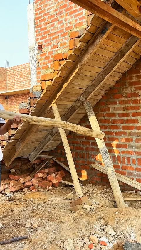 Instagram Reel by @rural_construction, published Jun 6, 2026. Remove stairs slab shuttering #construction #reels #instagram #instareels #newconstruction