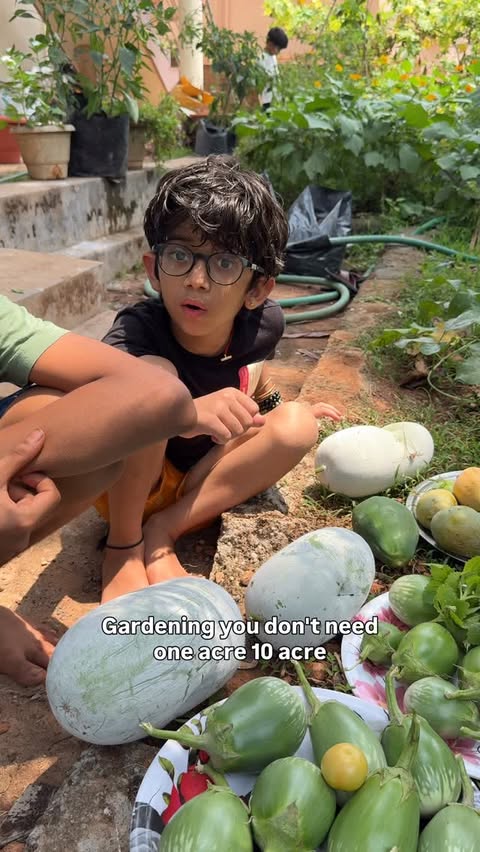 Instagram Reel by @agniv_2018, published May 5, 2026. Listen to what kids have to say about gardening… You don’t need big land to start — just a small space an…