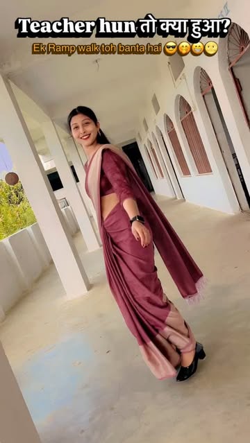 Instagram Reel by @sonaa_dubey6, published Apr 10, 2026. Ramp walk toh bnta hai??❤️ . . . #instagood #trending #reels #teacher #viral