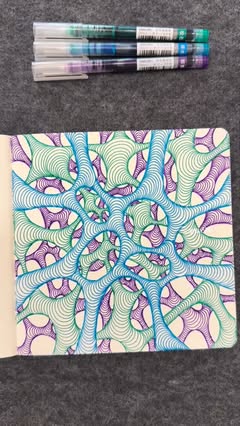 Instagram Reel by @shuangyanchenchen, published May 14, 2026. Outer space #doodle #handpaintedlight #doodleart #Zentangle #art