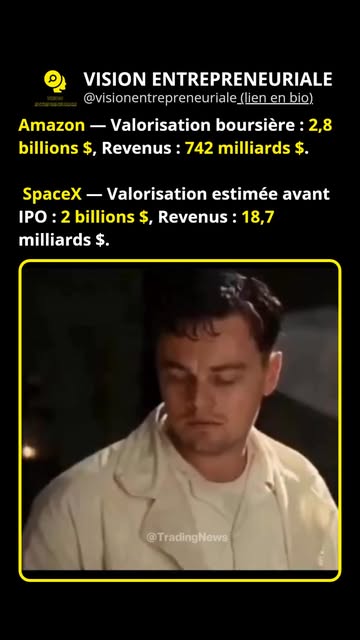 Instagram Reel by @visionentrepreneuriale, published May 28, 2026. Une entreprise privée qui gagne moins de 20 milliards de dollars par an est déjà comparée à…
