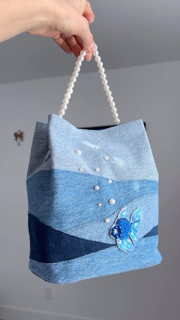 Instagram Reel by @imluluisa, published Jun 4, 2026. ? Transforming thrifted denim into coastal inspired art ??? This project started with old jeans from The S…
