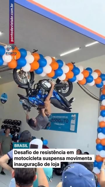 Instagram Reel by @pontodevistaabr, published Jun 4, 2026. Uma loja de motocicletas em Pedro II, no estado do Piauí, promoveu um desafio inusitado durante sua…