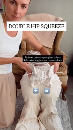 Instagram Reel by @happy_birthing.az, published Jun 3, 2026. DOUBLE HIP SQUEEZE is a great coping technique during labor!! During labor your pelvis is being st…