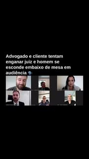 Instagram Reel by @judiciariodocaos, published May 15, 2026. Durante audiência no Tribunal Regional do Trabalho da 9ª Região, o cliente se escondeu embaixo da…