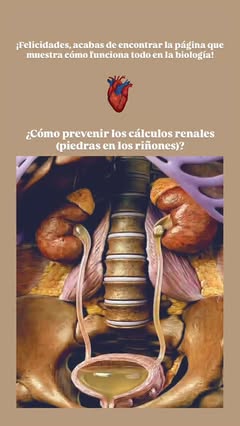 Instagram Reel by @biocuriosidadesok, published Jun 3, 2026. ?? ¿Cómo prevenir los cálculos renales (piedras en los riñones)? La mejor forma de evitarlos depen…