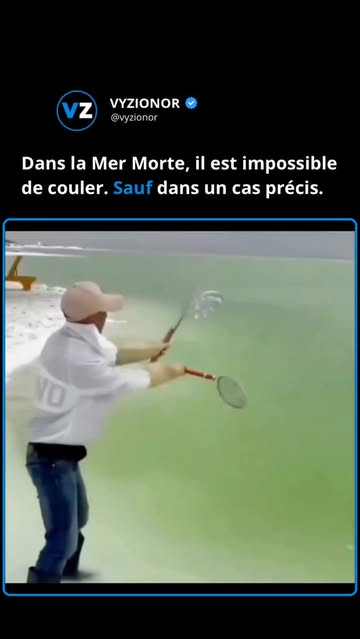 Instagram Reel by @vyzionor, published May 17, 2026. Suis @vyzionor pour en apprendre plus chaque jour ? La Mer Morte se trouve à 430 mètres sous le niveau de…