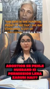 Instagram Reel by @adv.didarkaur_, published May 25, 2026. What does MTP act say about abortion laws in India? Twisha Sharma case abortion rights India forced…