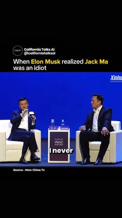 Instagram Reel by @californiatalksai, published May 25, 2026. Jack Ma and Elon Musk debated the future of AI back in 2019, sharing very different perspectives…