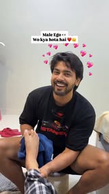 Instagram Reel by @dumbbells_and_destiny, published May 23, 2026. Pedicure ho, self-care ho, ya bas mujhe smile karana ho — this man never fails. ?✨ And honest…