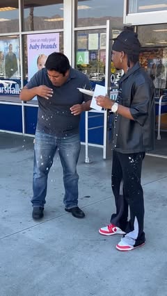 Instagram Reel by @swagboyq, published Jun 5, 2026. fake food sample prank (GOES WRONG) ??