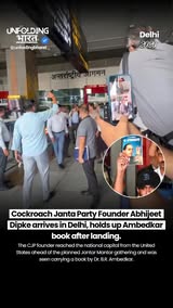 Instagram Reel by @unfoldingbharat, published Jun 6, 2026. Abhijeet Dipke, founder of the Cockroach Janta Party (CJP), arrived in New Delhi at around 7:45 AM o…