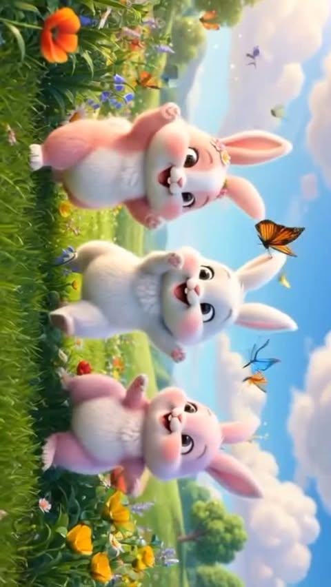 Instagram Reel by @zofytoons, published May 13, 2026. Kutma kutu. #fyp #animation #viral #cartoon #dance cute cartoon rabbits dancing, three rabbits dancing to…