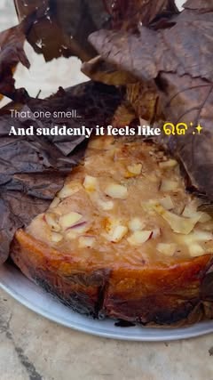 Instagram Reel by @prativa.eatsie, published May 30, 2026. Odisha Famous Raja Special “Poda Pitha”?? Jai Jagannath ?✨ Follow @prativa.eatsie for more such cont…