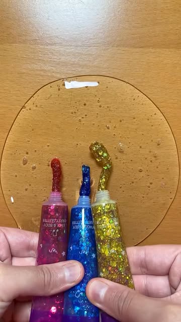 Instagram Reel by @home.made494, published May 26, 2026. Mixing Slime + Makeup Glitter + Lip Balm | Satisfying ASMR #fyp #viral #makeup #trend #Slime
