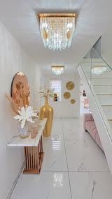 Instagram Reel by @kikis_interiors, published May 29, 2026. For all my blush pink and rose gold lovers ? If you love glam home decor with a little pop of color…