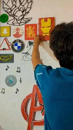 Instagram Reel by @sufyan.craft, published Jun 2, 2026. Diy IRON MAN craft..? . . . . #diy #ironman #craft #walldecor #wallart