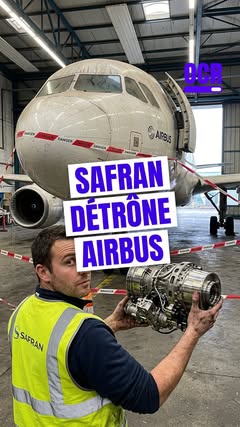 Instagram Reel by @onycomprendrien, published May 8, 2026. Safran va détrôner Airbus ?_ Safran cartonne en bourse et menace la place de leader d'Airbus. Pendan…