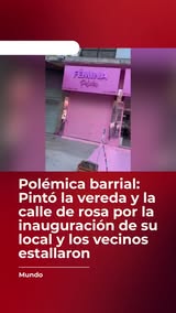 Instagram Reel by @digital.sanluis, published May 29, 2026. ¡Se le fue la mano con el rosa! Una joven se volvió viral tras inaugurar su negocio y pintar de un…