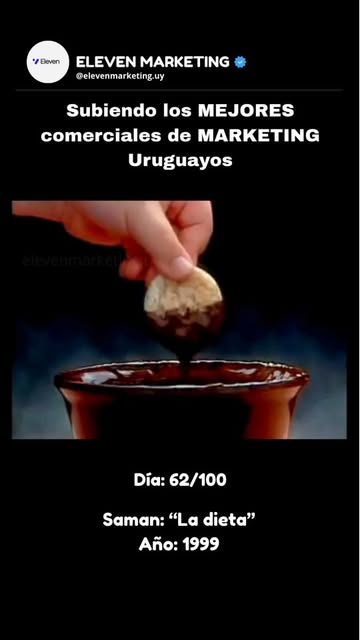 Instagram Reel by @elevenmarketing.uy, published May 28, 2026. Subiendo las mejores campañas de marketing uruguayas ? | 62/100 La dieta que salió al revés ?? E…