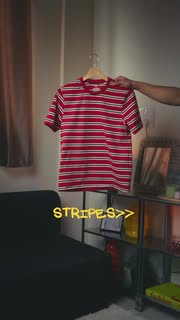Instagram Reel by @7ayyyyyy, published Apr 22, 2026. Stripes for visual interest>> . . . . . . [ fashion 2026 vintage style 80s 90s bootcut timeless outfits ]
