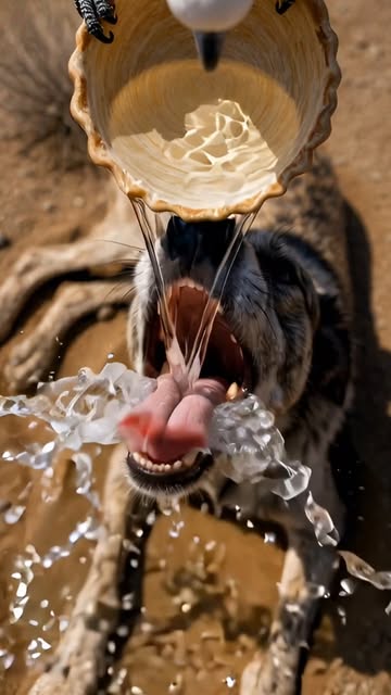 Instagram Reel by @pavo.993, published May 24, 2026. Un acto de bondad en el desierto ?? En medio de la nada y sin una gota de agua, un perro exhausto encuentr…
