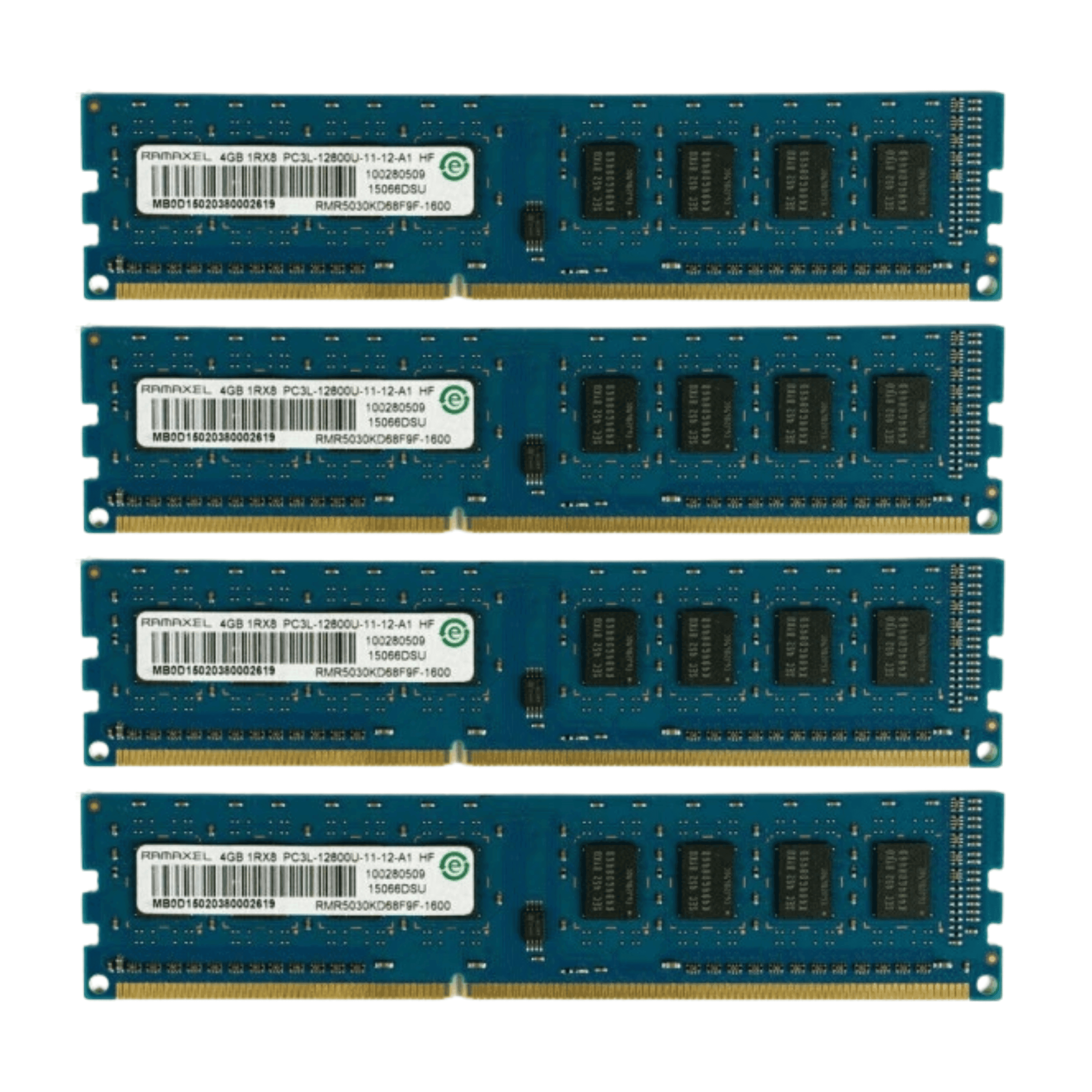 Комплект оперативної пам`яті Ramaxel DDR3L 16Gb 1600MHz (4x4Gb)