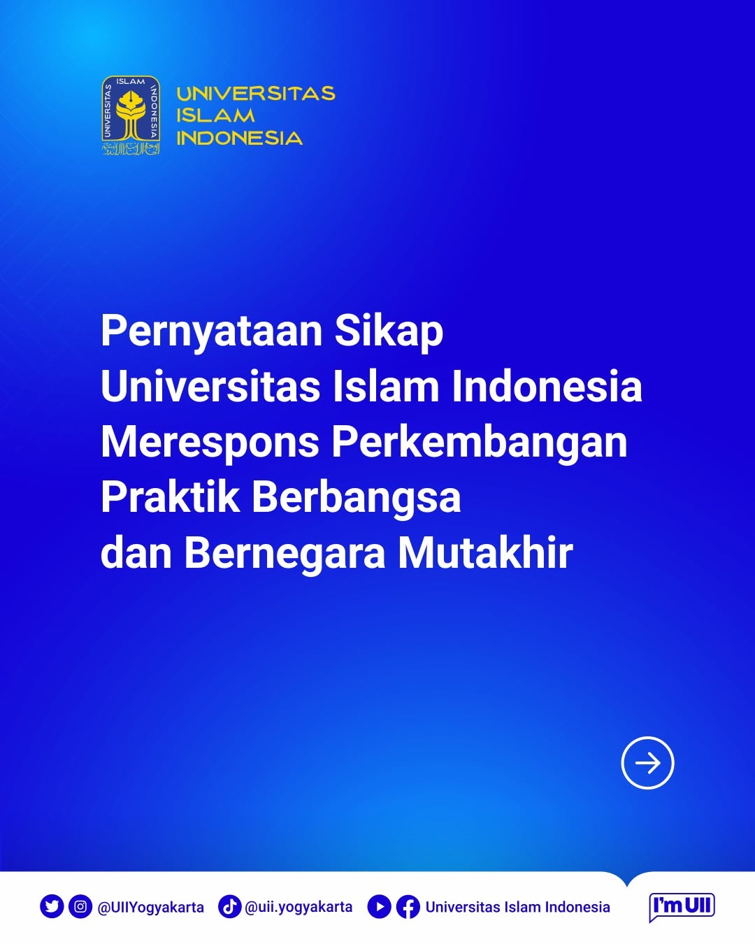 UII Minta Pemerintah Mundur dari BoP dan ART