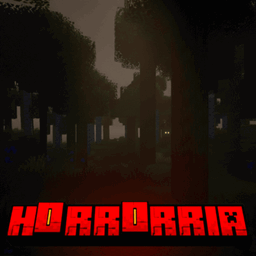 Horrorria   '   The horror modpack  in style of from fog  and scariest entity her a man night error terror  corrupted halloween icon