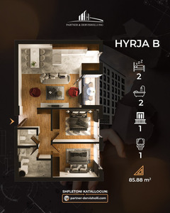 Banese ne RESIDIO 7 (B) 86m² - Kati 2 - 3