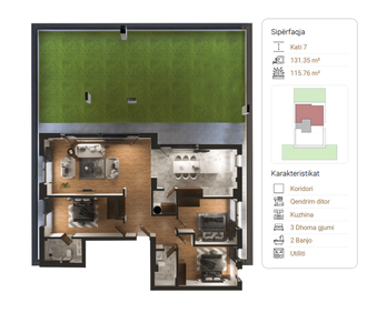 Banese ne RESIDIO 7 (B) Penthouse 247m²- Kati 7 - 3